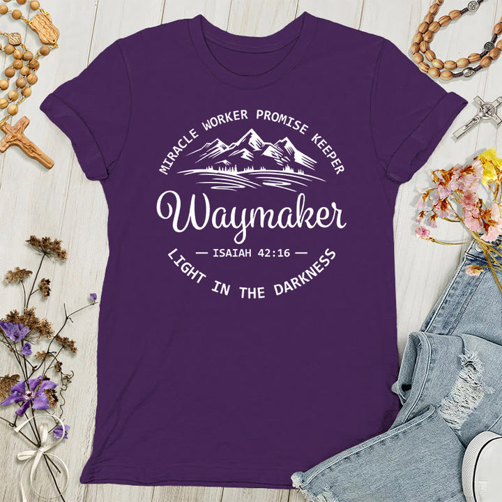 Christianartworkshop Waymaker Inspirierendes Damen-T-Shirt - Lila - 4XL - image 4