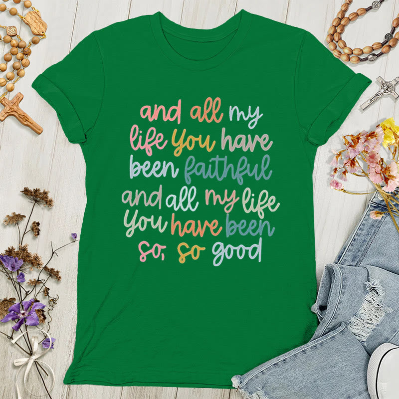 Christianartworkshop Faith's Glow: Lebendige Botschaft Damen T-Shirt