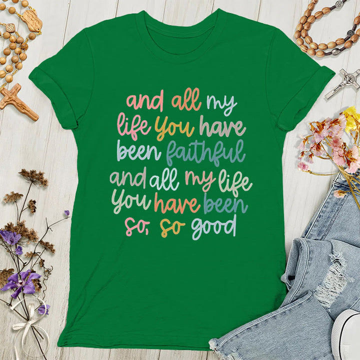 Christianartworkshop Faith's Glow: Lebendige Botschaft Damen T-Shirt