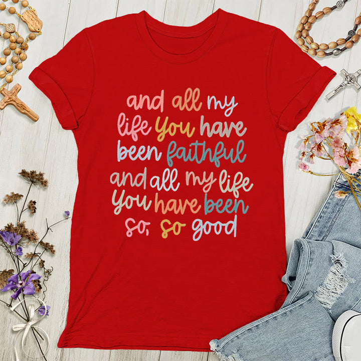 Christianartworkshop Faith's Glow: Lebendiges Botschafts-T-Shirt für Damen - Rot - 4XL - image 5