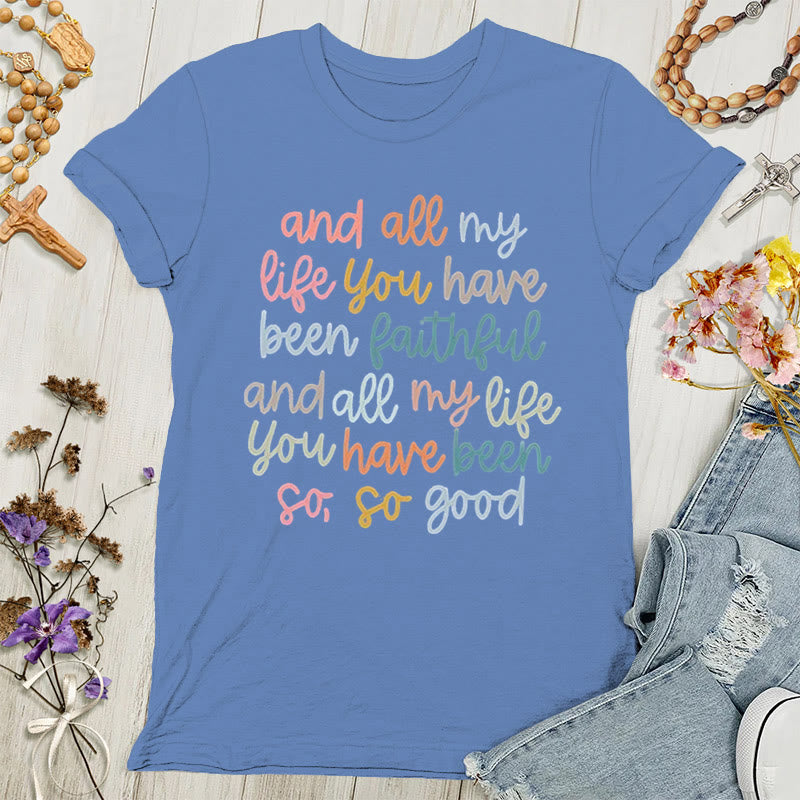 Christianartworkshop Faith's Glow: Lebendiges Botschafts-T-Shirt für Damen - Blau - 4XL - image 1
