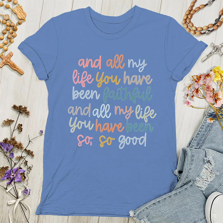 Christianartworkshop Faith's Glow: Lebendiges Botschafts-T-Shirt für Damen - Blau - 4XL - image 1