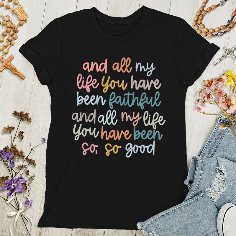 Christianartworkshop Faith's Glow: Lebendiges Botschafts-T-Shirt für Damen - Schwarz - 4XL - image 0