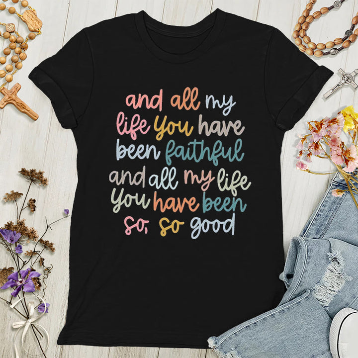 Christianartworkshop Faith's Glow: Lebendiges Botschafts-T-Shirt für Damen - Schwarz - 4XL - image 0