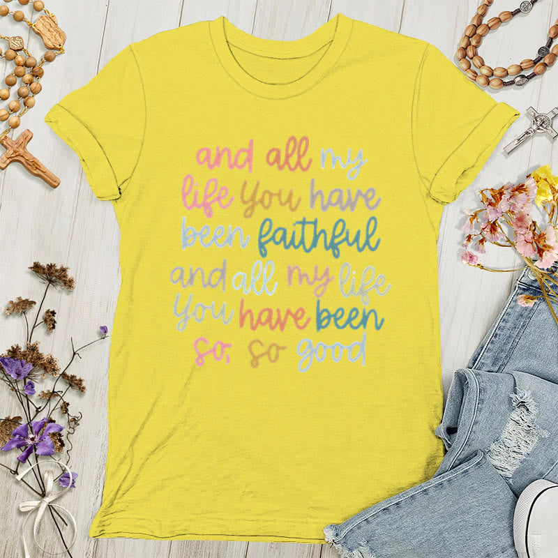 Christianartworkshop Faith's Glow: Lebendiges Botschafts-T-Shirt für Damen - Gelb - 4XL - image 2
