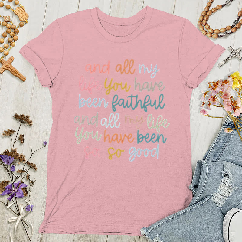 Christianartworkshop Faith's Glow: Lebendige Botschaft Damen T-Shirt
