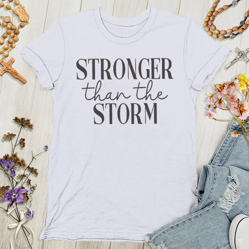 Christianartworkshop Sturmbezwinger: T-Shirt für Damen mit inspirierender Botschaft - Weiß - 4XL - image 8