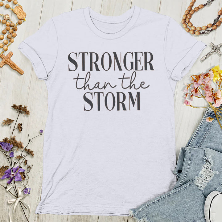 Christianartworkshop Sturmbezwinger: T-Shirt für Damen mit inspirierender Botschaft - Weiß - 4XL - image 8