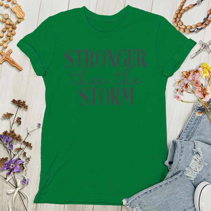 Christianartworkshop Sturmbezwinger: T-Shirt für Damen mit inspirierender Botschaft - Grün - 4XL - image 6