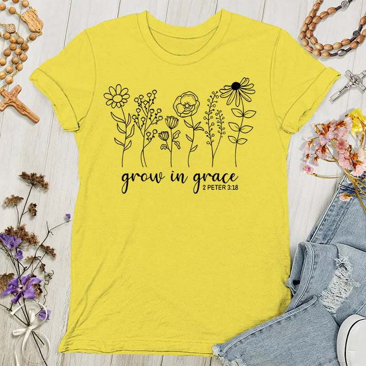 Christianartworkshop Wachse in der Gnade 2 Petrus 3,18 Damen-T-Shirt - Gold - 4XL - image 2