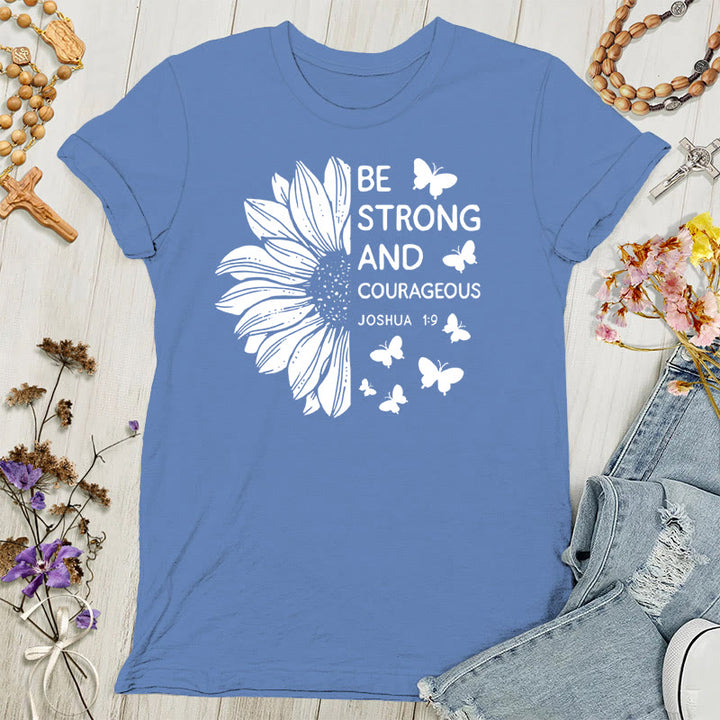 Christianartworkshop Sei stark und mutig Josua 1:9 Damen T-Shirt