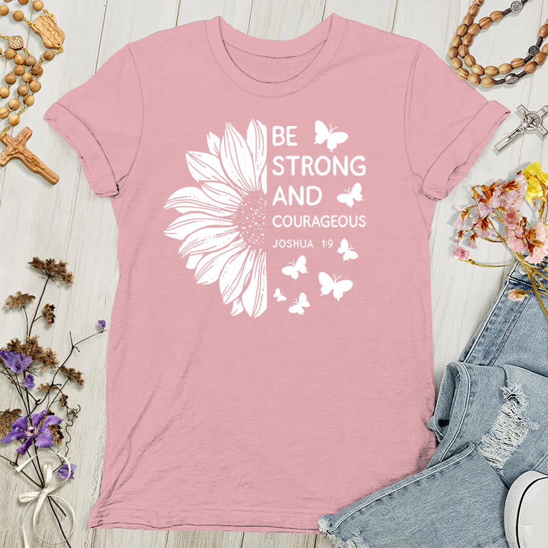 Christianartworkshop Sei stark und mutig Josua 1:9 Damen-T-Shirt - Hellrosa - 4XL - image 0