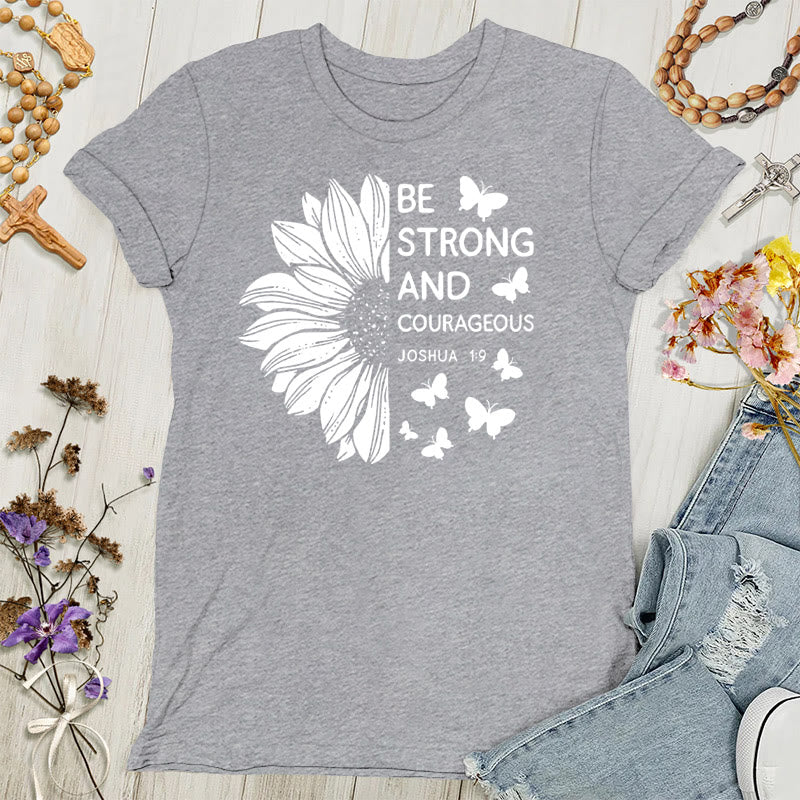 Christianartworkshop Sei stark und mutig Josua 1:9 Damen T-Shirt