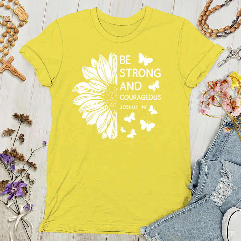 Christianartworkshop Sei stark und mutig Josua 1:9 Damen T-Shirt