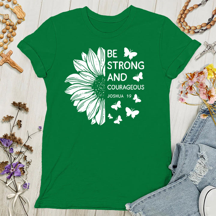 Christianartworkshop Sei stark und mutig Josua 1:9 Damen T-Shirt