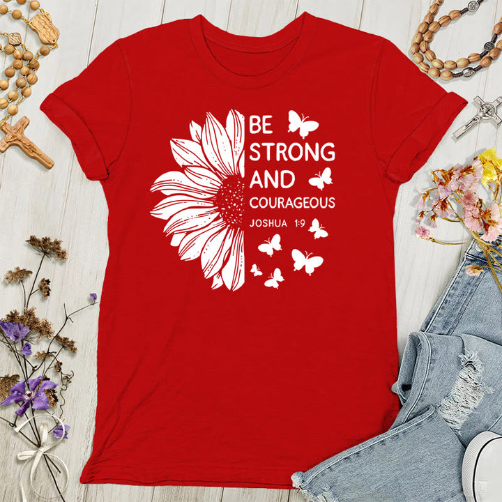 Christianartworkshop Sei stark und mutig Josua 1:9 Damen-T-Shirt - Rot - 4XL - image 1