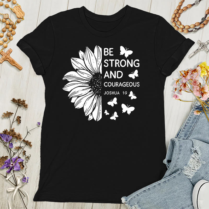 Christianartworkshop Sei stark und mutig Josua 1:9 Damen T-Shirt
