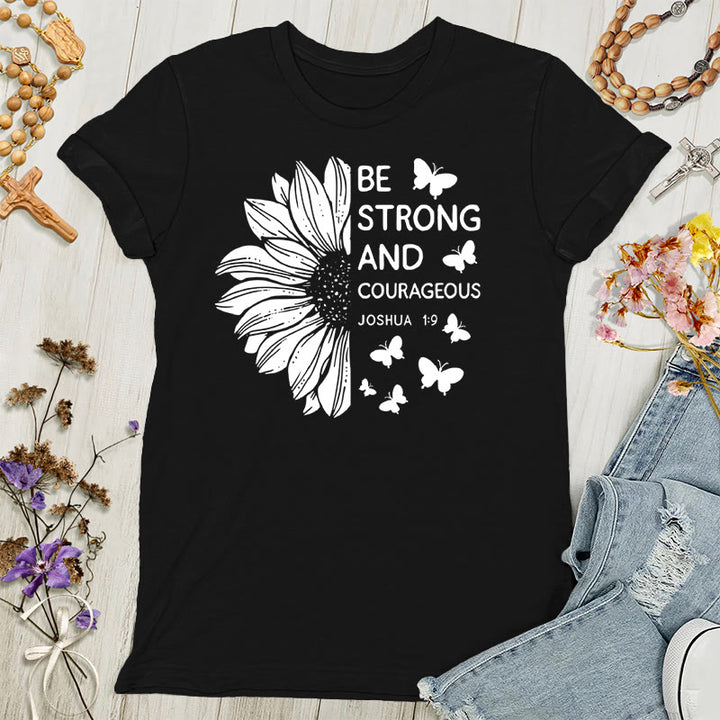 Christianartworkshop Sei stark und mutig Josua 1:9 Damen T-Shirt