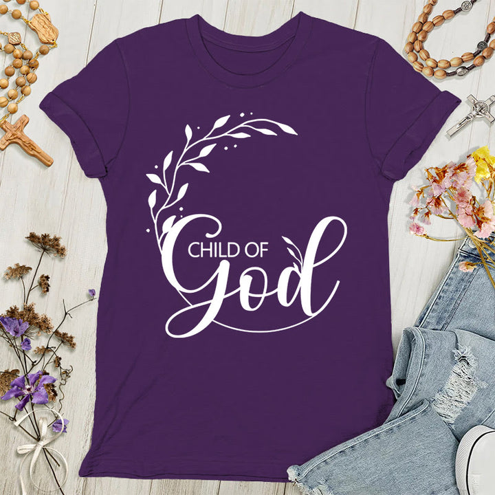 Christianartworkshop Kind Gottes T-Shirt für erwachsene Frauen - Lila - 4XL - image 4