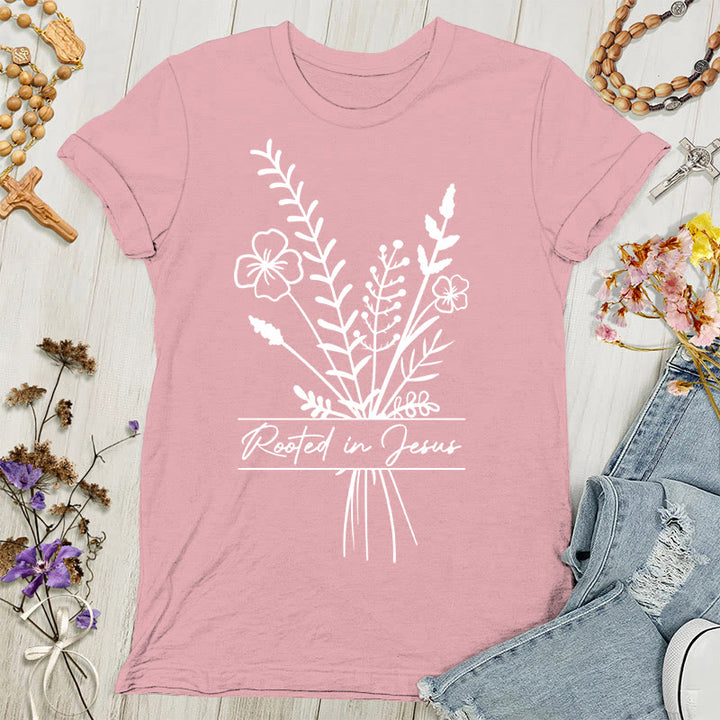 Christianartworkshop Verwurzelt in Jesus Damen-T-Shirt - Hellrosa - 4XL - image 7
