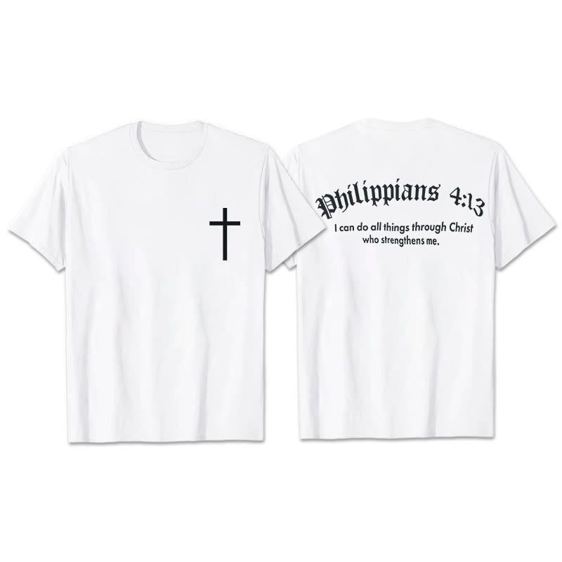 Christianartworkshop Philipper 4,13 „Ich vermag alles“ Kraft-T-Shirt - Weiß - 2XL - image 4