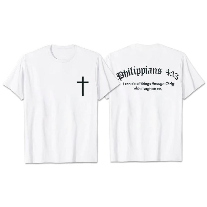 Christianartworkshop Philipper 4,13 „Ich vermag alles“ Kraft-T-Shirt - Weiß - 2XL - image 4