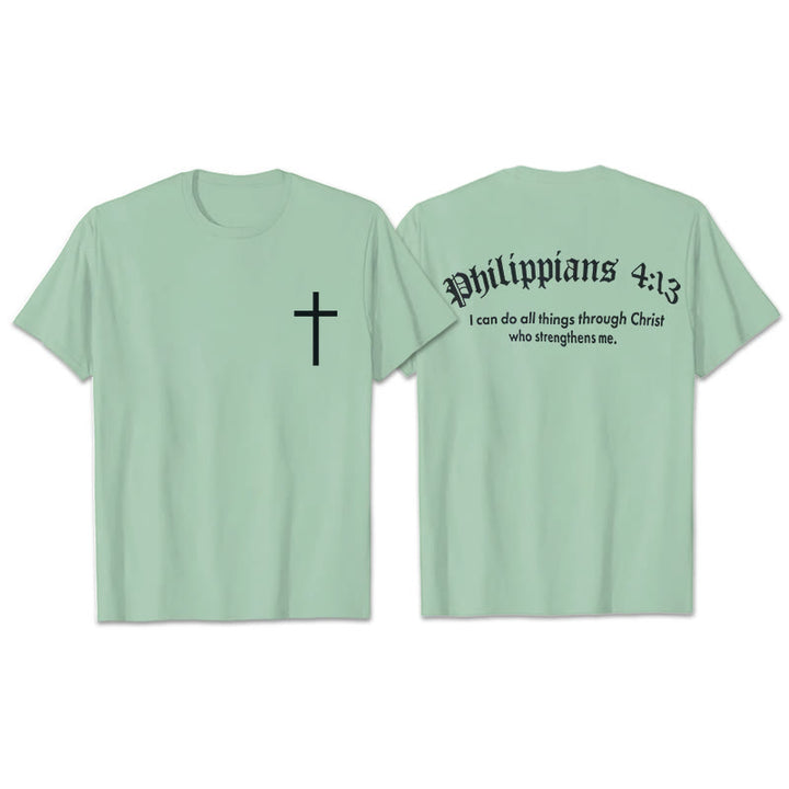 Christianartworkshop Philipper 4:13 "Ich kann alles tun" Stärke T-Shirt