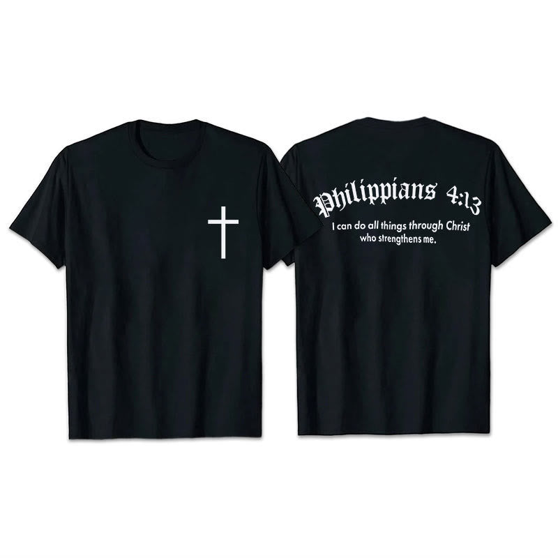 Christianartworkshop Philipper 4,13 „Ich vermag alles“ Kraft-T-Shirt - Schwarz - 2XL - image 0