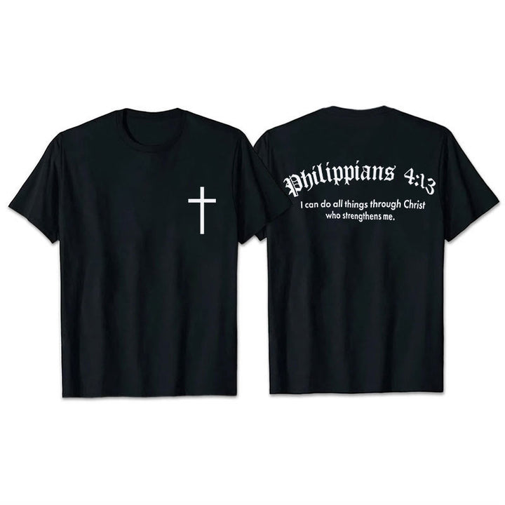 Christianartworkshop Philipper 4,13 „Ich vermag alles“ Kraft-T-Shirt - Schwarz - 2XL - image 0