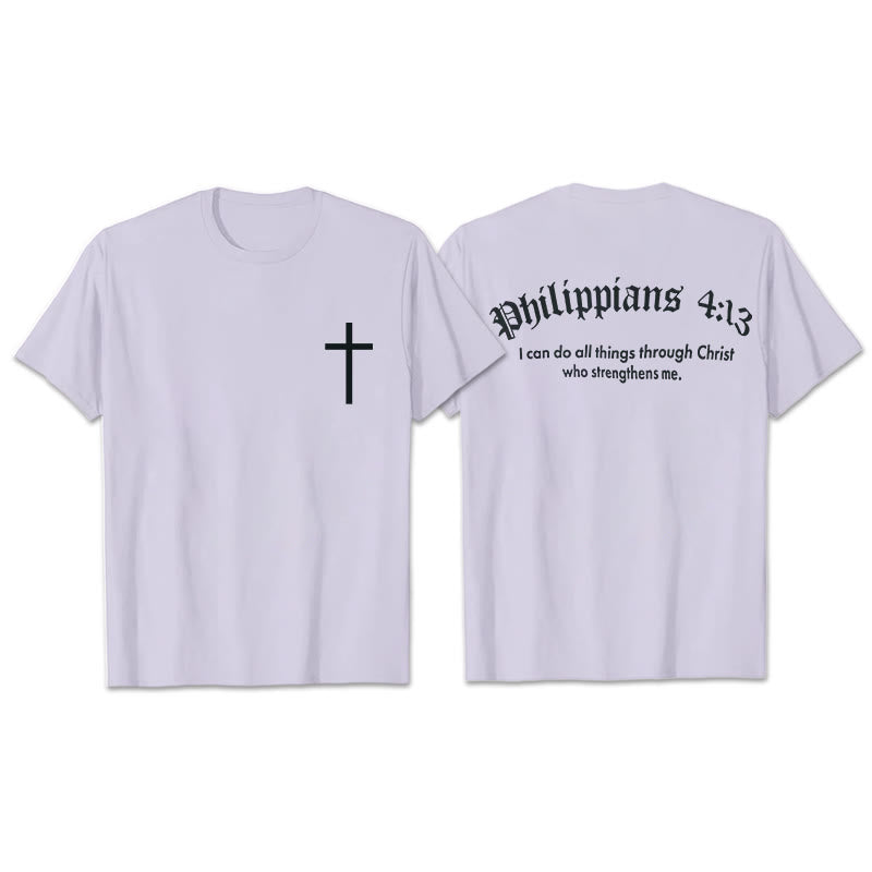 Christianartworkshop Philipper 4,13 „Ich vermag alles“ Kraft-T-Shirt - Lila - 2XL - image 8