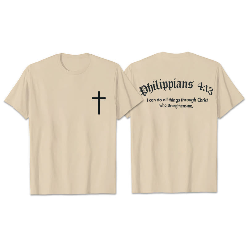 Christianartworkshop Philipper 4:13 "Ich kann alles tun" Stärke T-Shirt