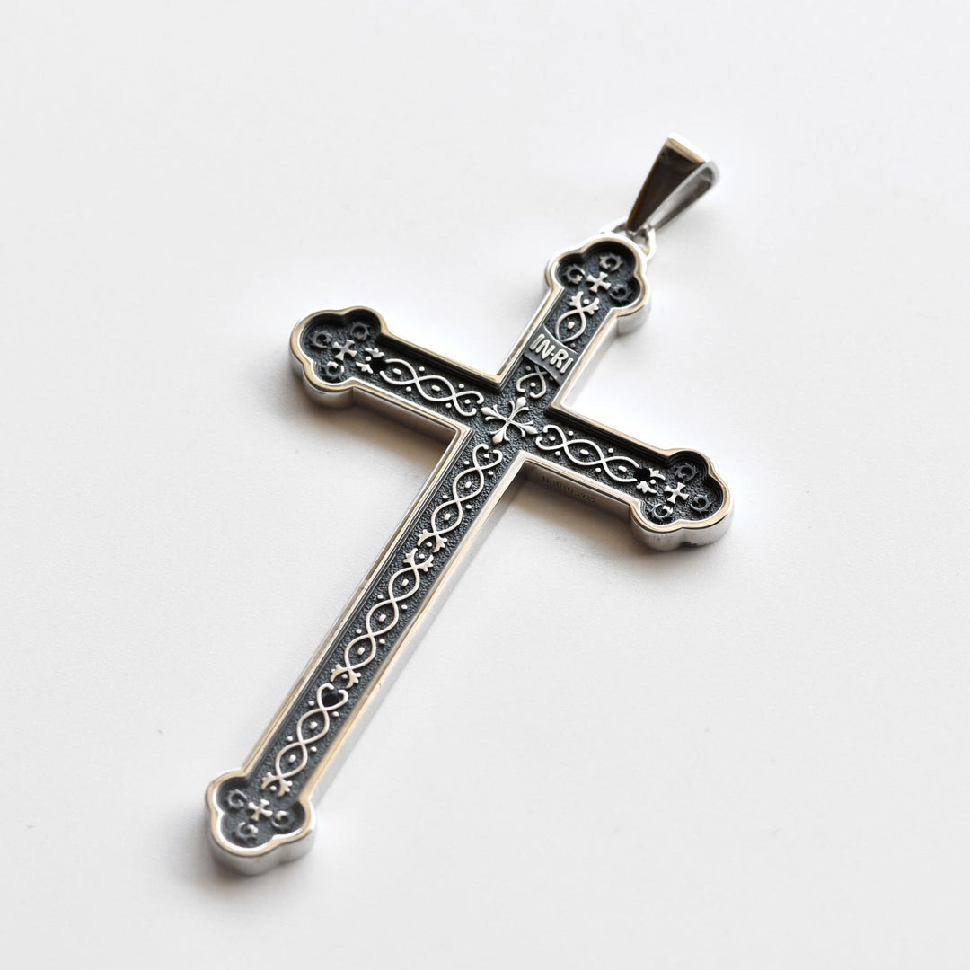 Christianartworkshop Retro Sterling Silber Amulett INRI Kreuzanhänger Halskette: Ein Symbol der Gnade - image 3
