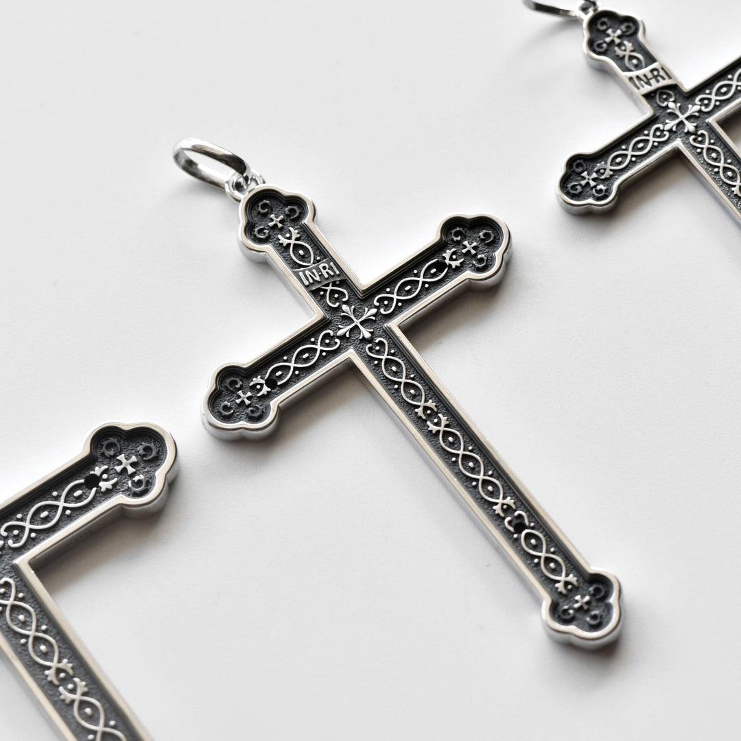 Christianartworkshop Retro Sterling Silber Amulett INRI Kreuzanhänger Halskette: Ein Symbol der Gnade - image 5