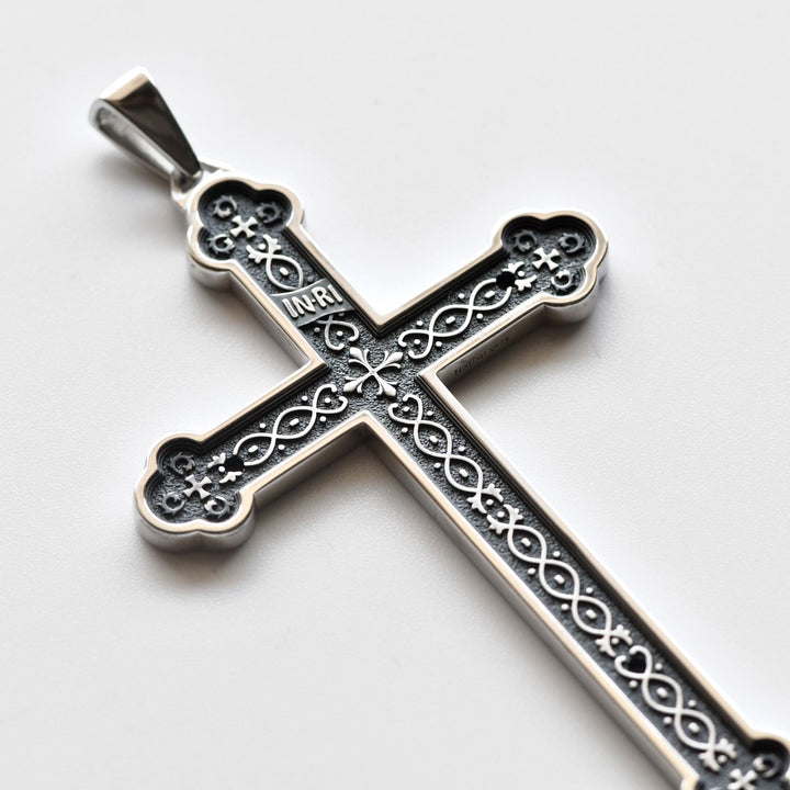 Christianartworkshop Retro Sterling Silber Amulett INRI Kreuzanhänger Halskette: Ein Symbol der Gnade - image 4