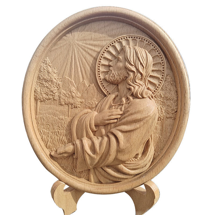 Christianartworkshop Garten-Gebetsrelief, inspiriert vom Glauben, Heiliges Herz Jesu