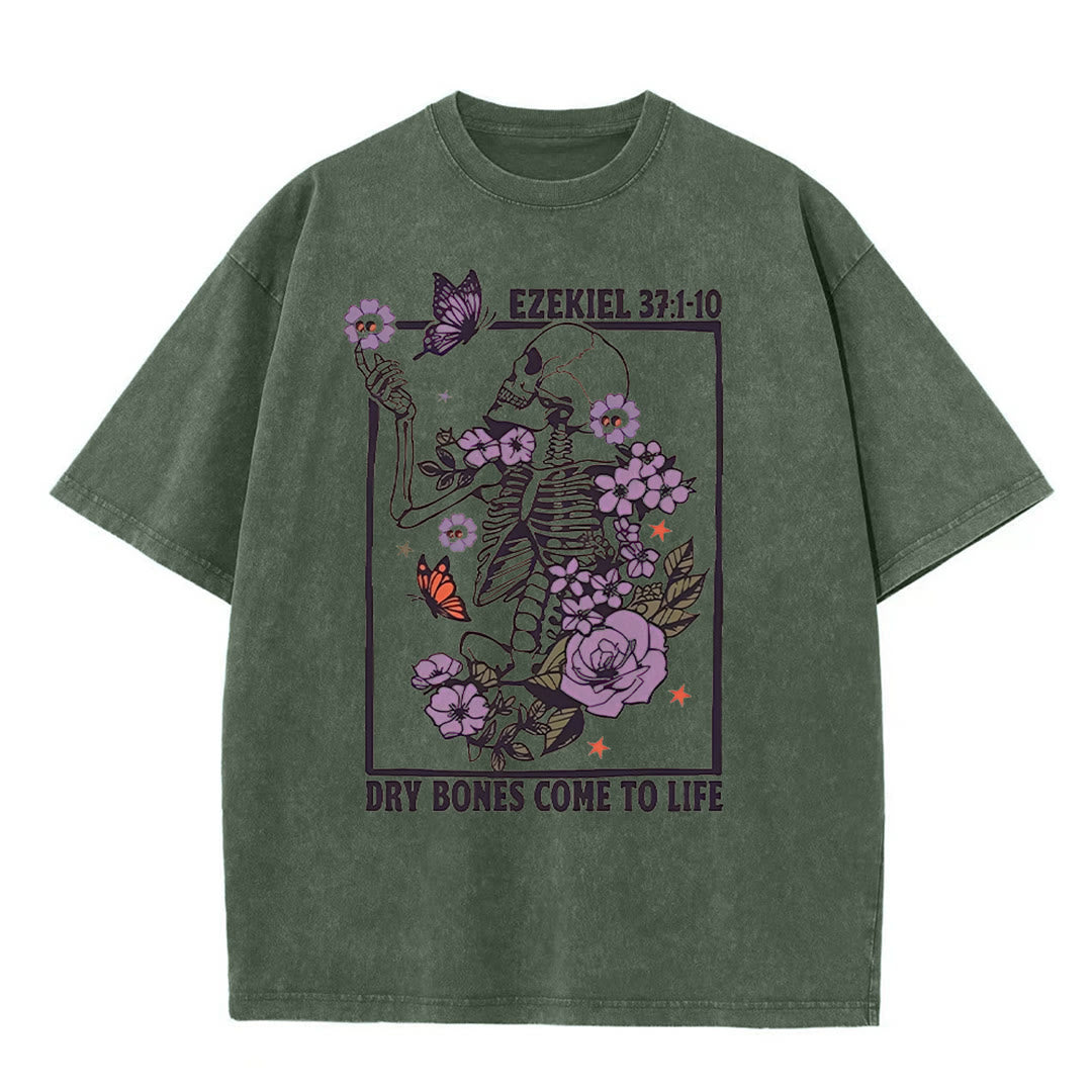 Christianartworkshop Dry Bones Come To Life Unisex gewaschenes T-Shirt