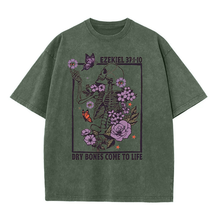 Christianartworkshop Dry Bones Come To Life Unisex gewaschenes T-Shirt