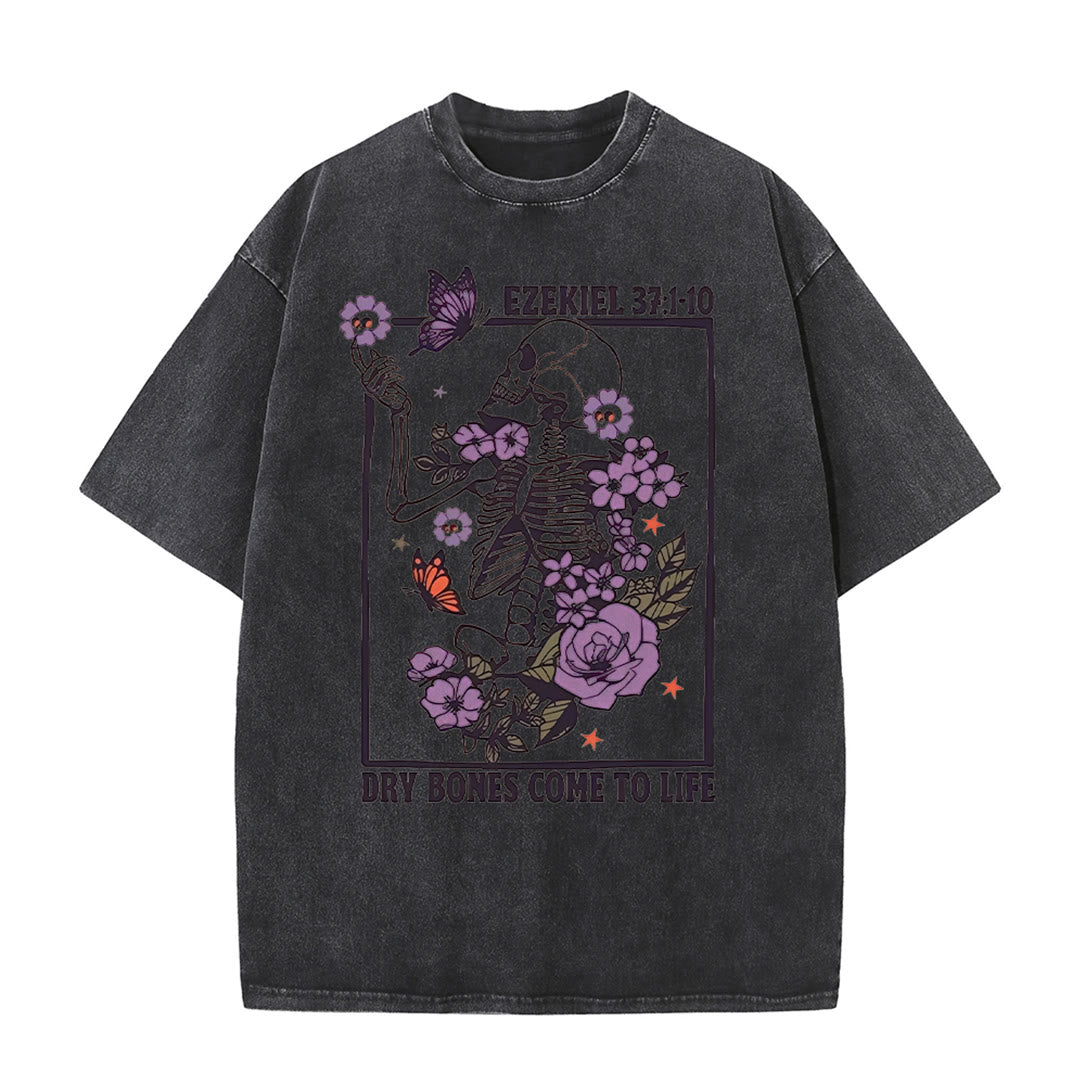Christianartworkshop Dry Bones Come To Life Unisex gewaschenes T-Shirt