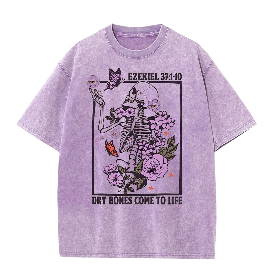 Christianartworkshop Dry Bones Come To Life Unisex gewaschenes T-Shirt