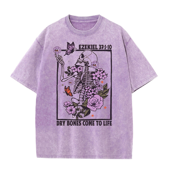 Christianartworkshop Dry Bones Come To Life Unisex gewaschenes T-Shirt