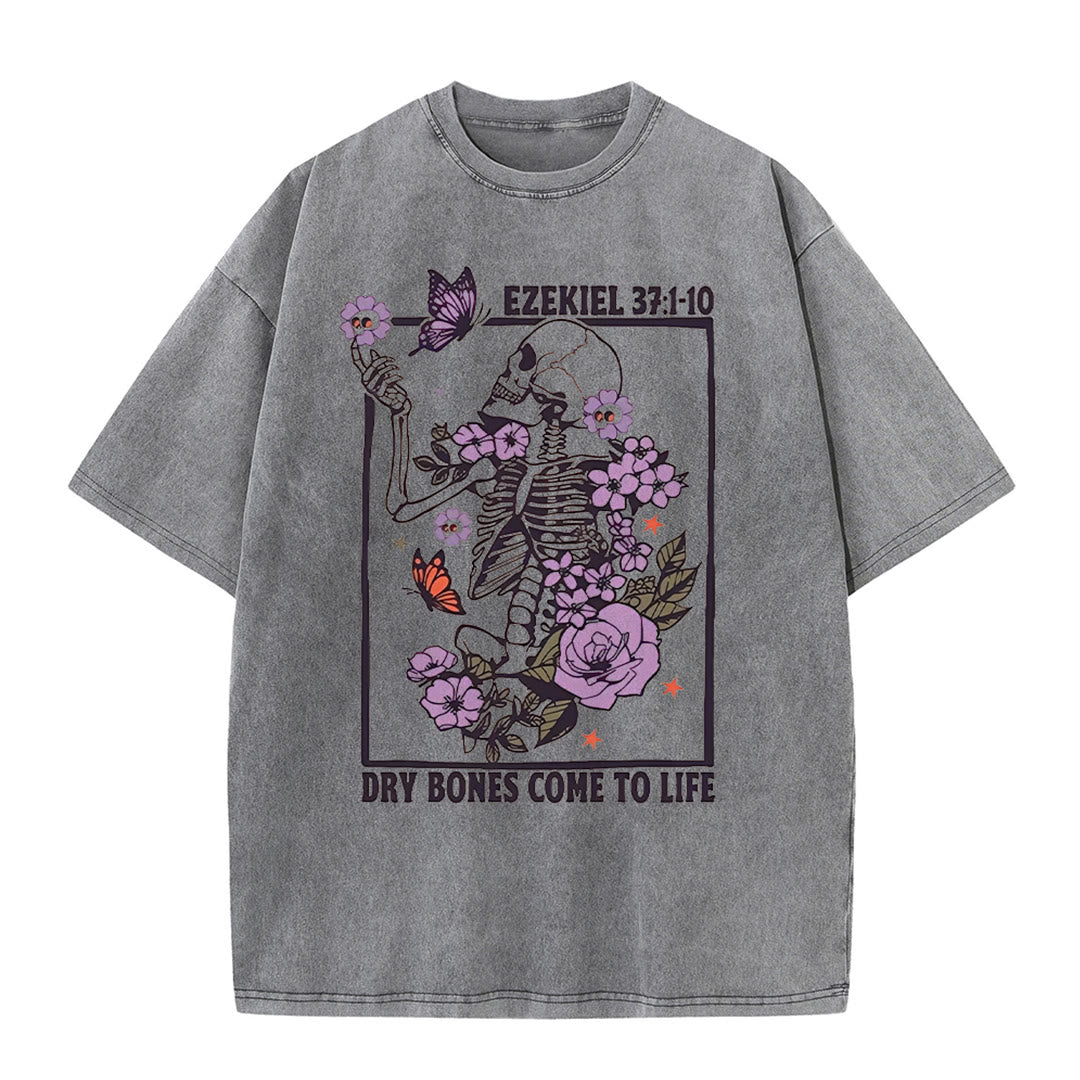 Christianartworkshop Dry Bones Come To Life Unisex gewaschenes T-Shirt
