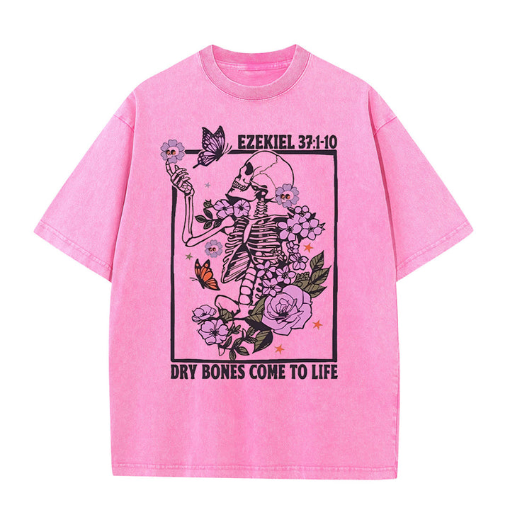 Christianartworkshop Dry Bones Come To Life Unisex gewaschenes T-Shirt