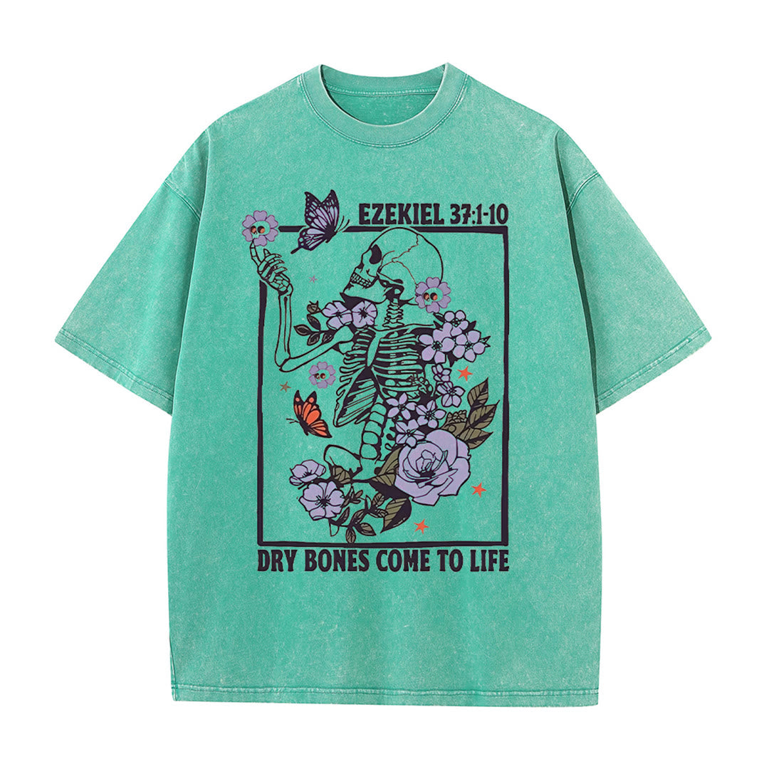 Christianartworkshop Dry Bones Come To Life Unisex gewaschenes T-Shirt