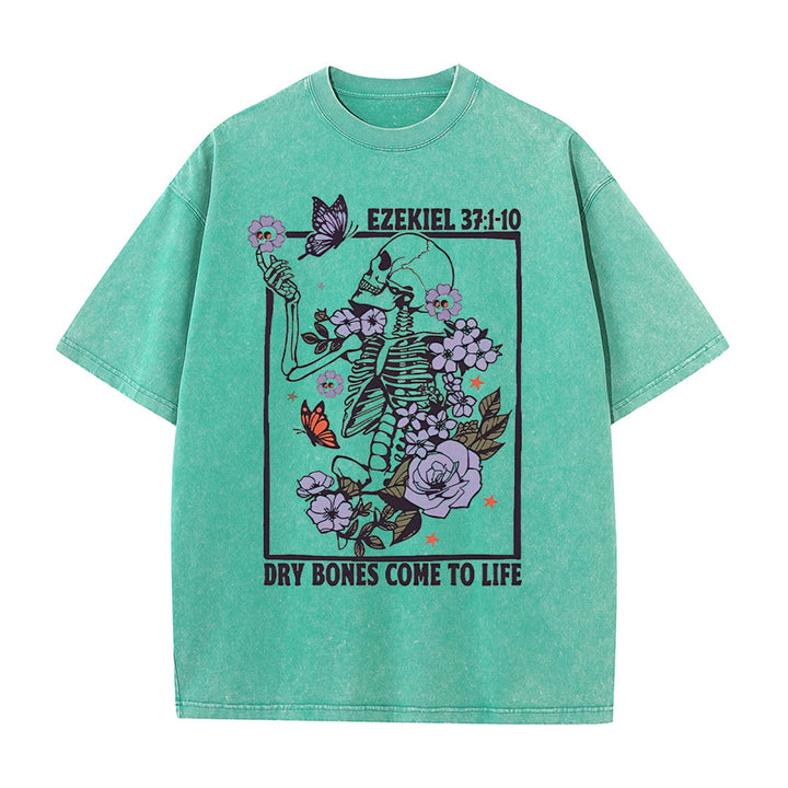 Christianartworkshop Dry Bones Come To Life Unisex gewaschenes T-Shirt