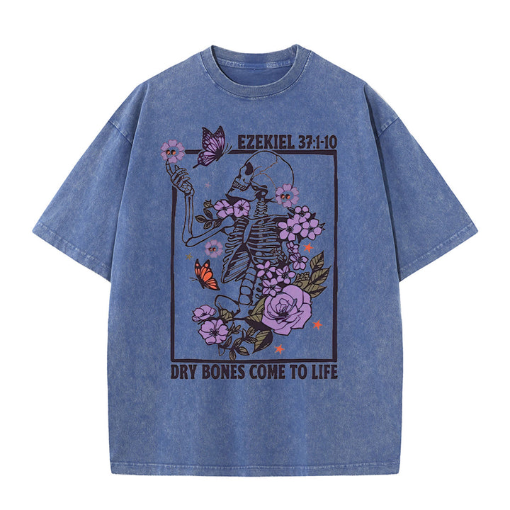 Christianartworkshop Dry Bones Come To Life Unisex gewaschenes T-Shirt