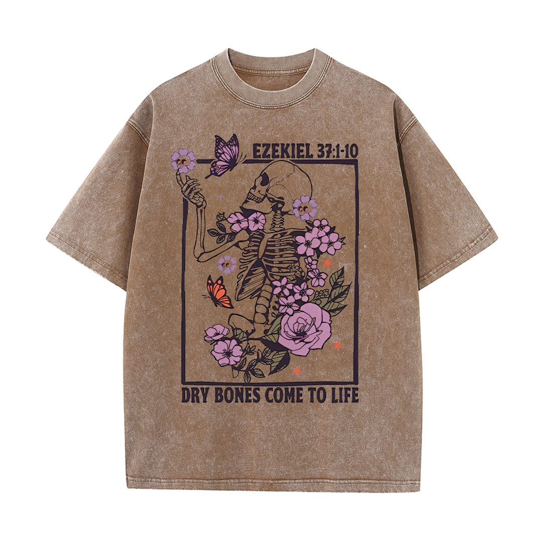 Christianartworkshop Dry Bones Come To Life Unisex gewaschenes T-Shirt