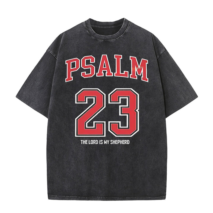 Christianartworkshop Psalm 23 Christliches Unisex-T-Shirt, gewaschen