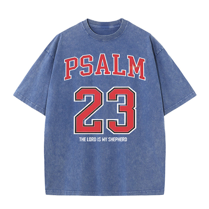 Christianartworkshop Psalm 23 Christliches Unisex-T-Shirt, gewaschen