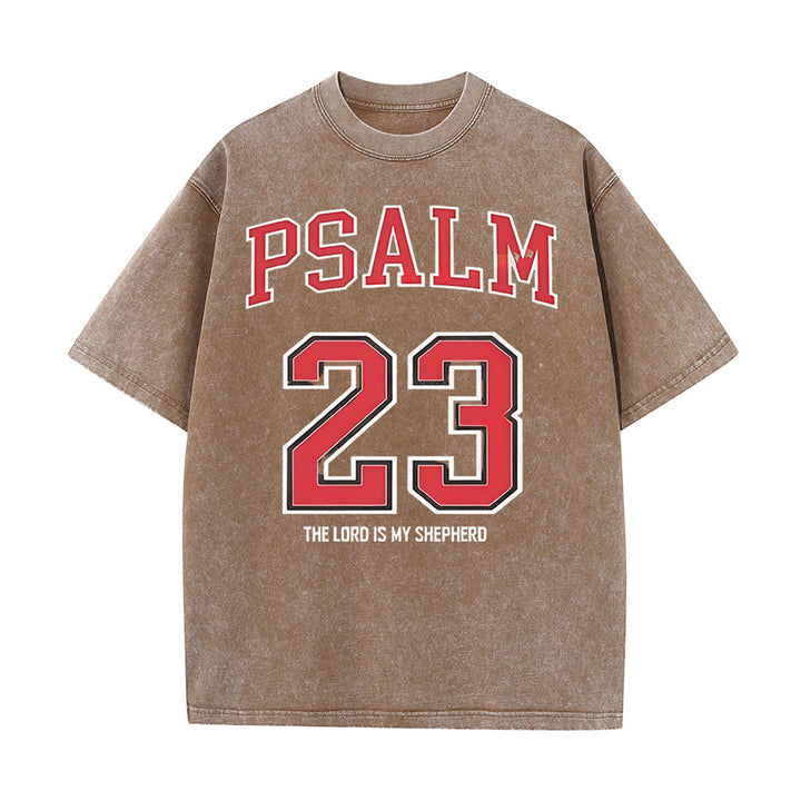 Christianartworkshop Psalm 23 Christliches Unisex-T-Shirt, gewaschen
