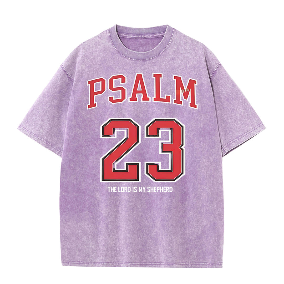 Christianartworkshop Psalm 23 Christliches Unisex-T-Shirt, gewaschen
